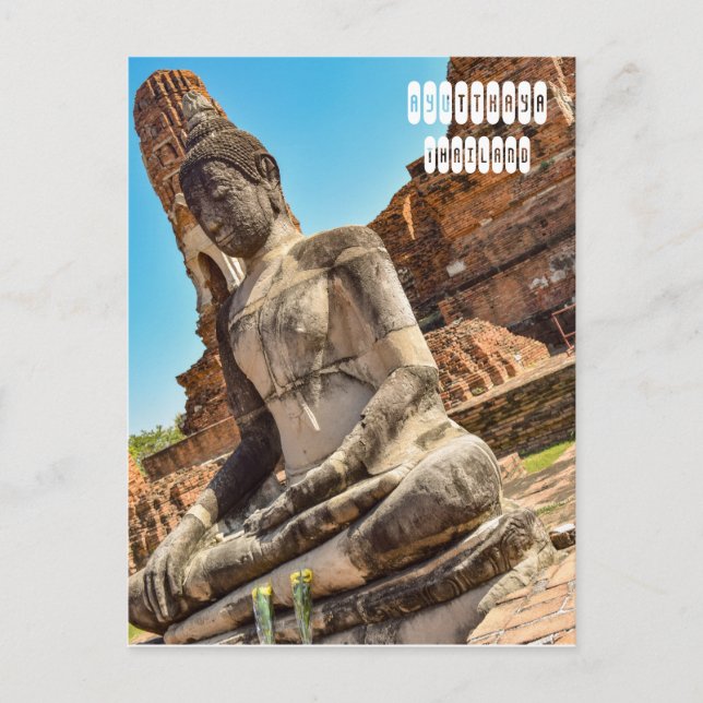 Ayutthaya i Thailand Vykort (Framsida)