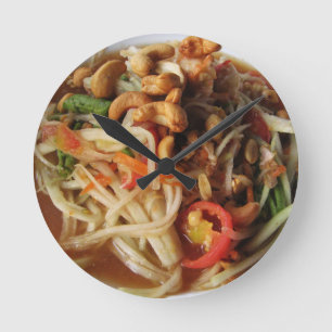 Ayutthaya Spicy Papaya Salad [Som Tam] med Cashew Rund Klocka