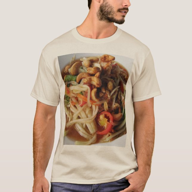 Ayutthaya Spicy Papaya Salad [Som Tam] med Cashew T Shirt (Framsida)