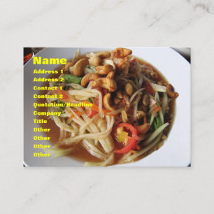 Ayutthaya Spicy Papaya Salad [Som Tam] med Cashew Visitkort