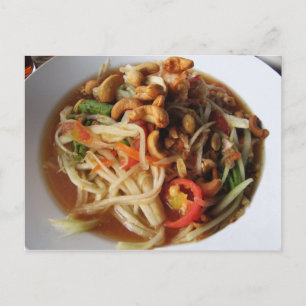 Ayutthaya Spicy Papaya Salad [Som Tam] med Cashew Vykort