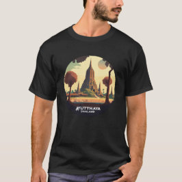 Ayutthaya Thailand Temple Sunset T Shirt