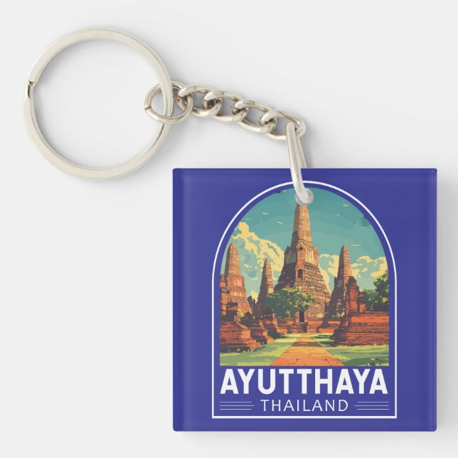 Ayutthaya Thailand Travel Art Emblem (Framsidan)