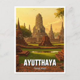 Ayutthaya Thailand Travel Vykort