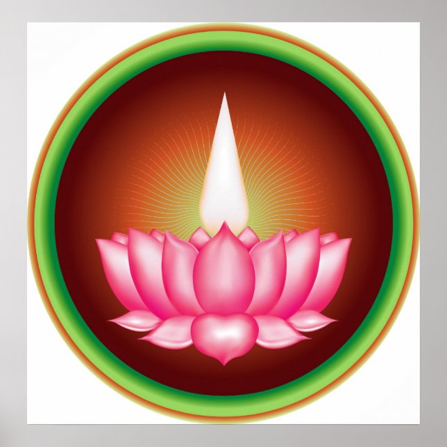 Ayyavazhi Indian Dharmic Religiösa Symbol Poster (Framsidan)