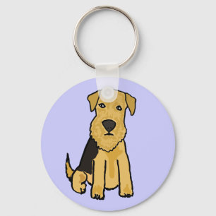 AZ-, Airedale Keychain Nyckelring