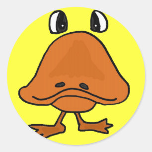 AZ- Anka Bill Tecknad Stickers Runt Klistermärke