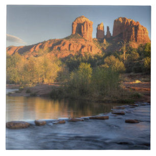 AZ, Arizona, Sedona, Crescent Moon rekreationsområ Kakelplatta