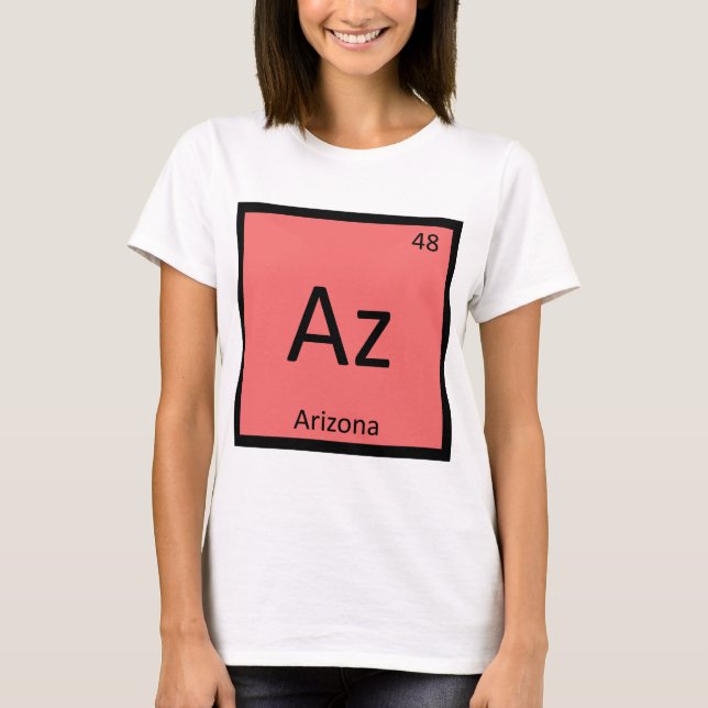 Az - Arizona State Kemi Periodiska Systemet Symbol Tee (Framsida)