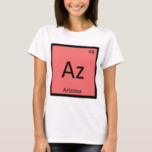 Az - Arizona State Kemi Periodiska Systemet Symbol Tee Shirt