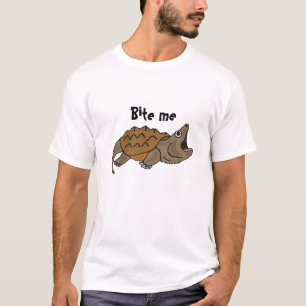 AZ-, bita mig den låsande fast sköldpaddaT-tröj Tee Shirt