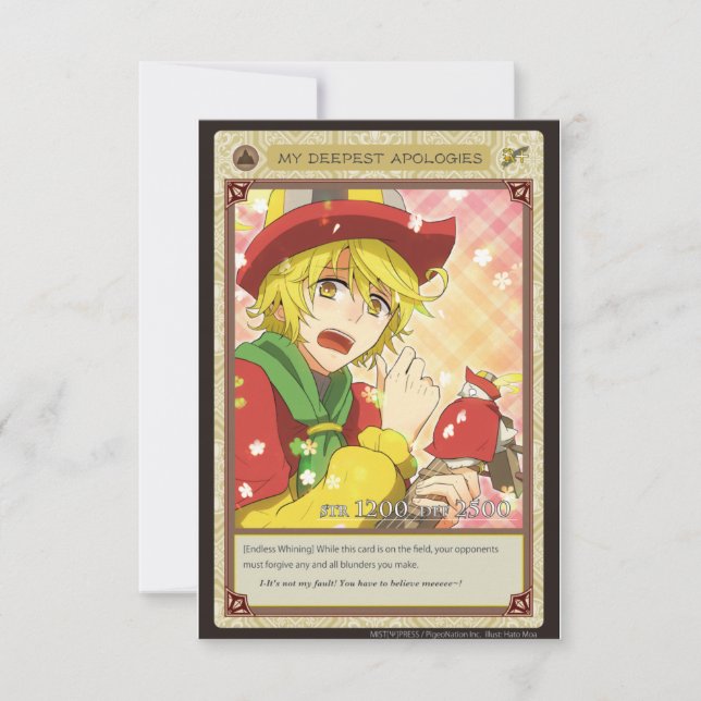 AZ card - My Deepest Apologies Kort (Framsida)