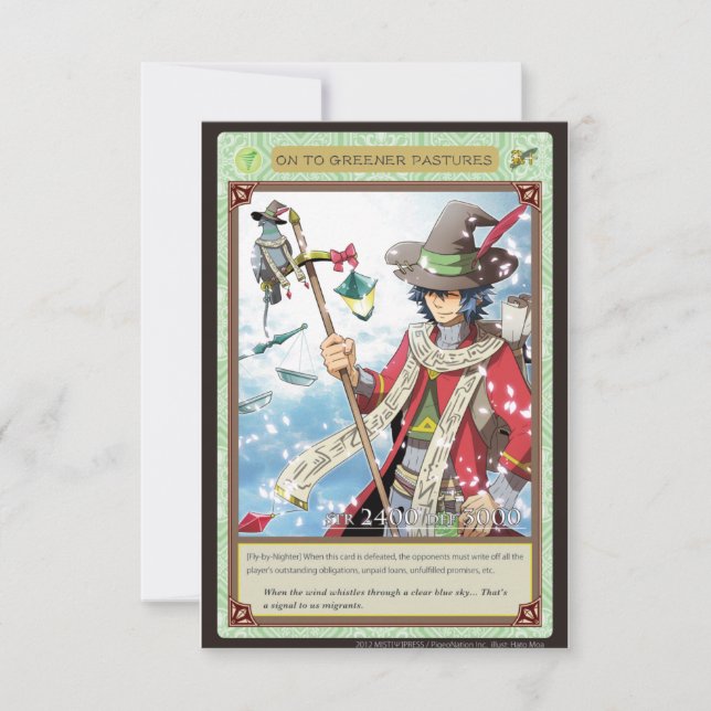 AZ card - On to Greener Pastures (Framsida)