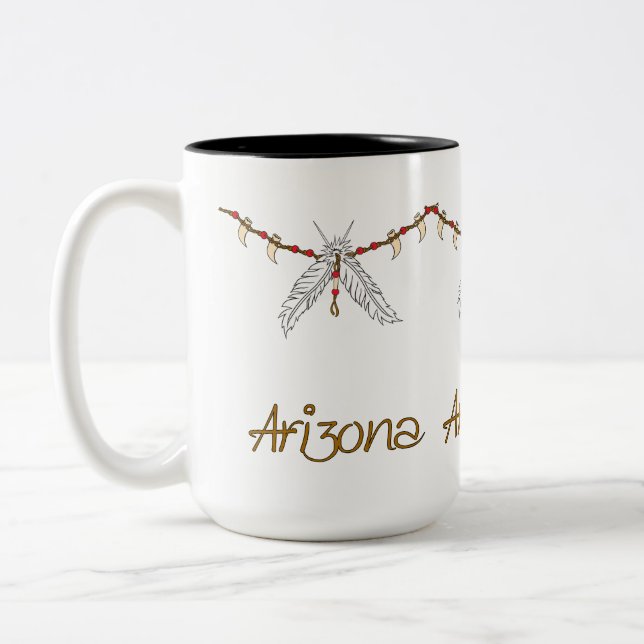 AZ Feather Necklace Två-Tonad Mugg (Vänster)