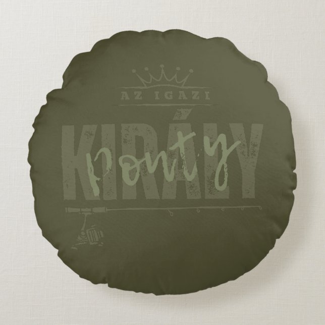 Az igazi ponty király rund kudde (Framsidan)