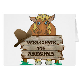 AZ- Välkommen till Arizona Horse Hälsningskort