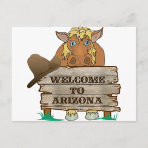 AZ- Välkommen till Arizona Horse Vykort