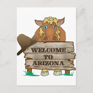 AZ- Välkommen till Arizona Horse Vykort