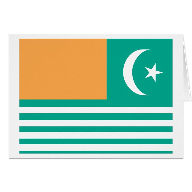 Azad Kashmir flagga Hälsningskort (Framsidan Horizontal)