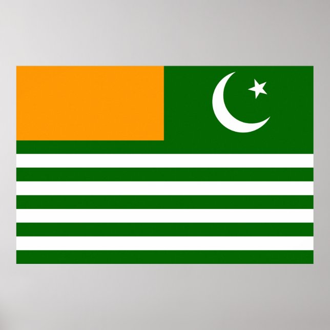 Azad Kashmir statlig flagga symbol Pakistan Poster (Framsidan)