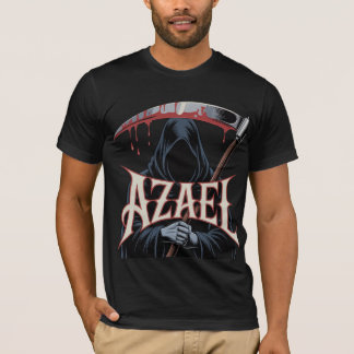 Azael Grim Reaper Art Dark Fantasy Scythe & Hooded T Shirt