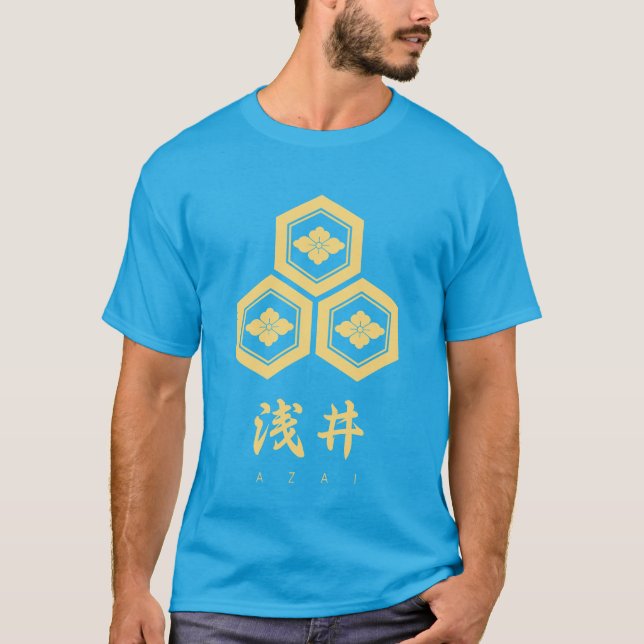 Azai Klan kamon med klan namn T Shirt (Framsida)