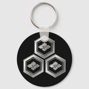 Azai Klan Kamon Silver Chrome Nyckelring