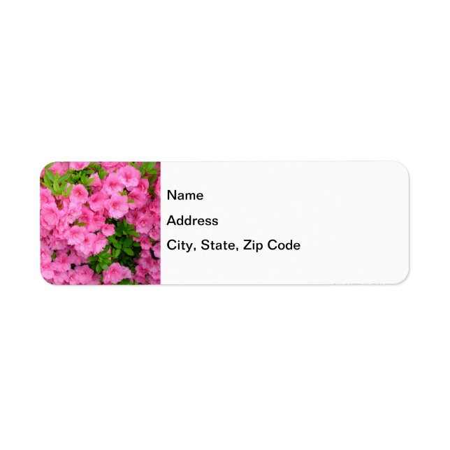 Azalea Bush Returadress Etikett (Framsidan)