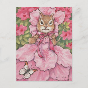 Azalea Chipmunk-vykort Vykort