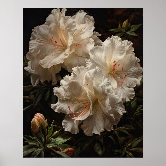  Azalea Flowers Art Skriv ut Poster (Framsidan)