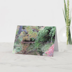 Azalea Garden Reflection Birthday Card Kort