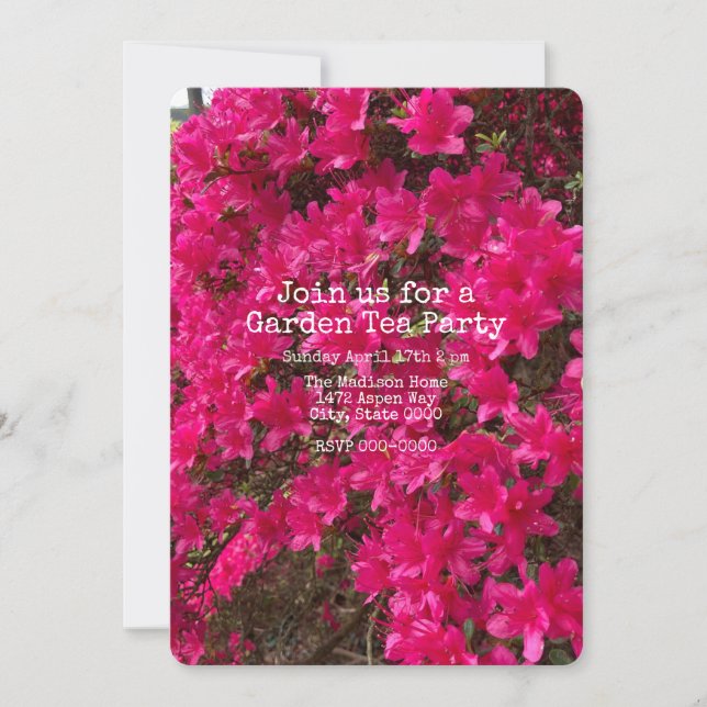 Azalea  inbjudningar (Framsida)