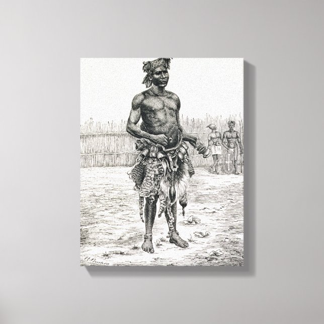 Azandeh Binsa eller Witch Doktor Canvastryck (Framsida)