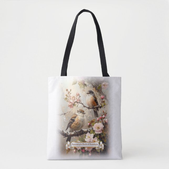 Azantalight ~ Birds of Henislight Tote Bag Tygkasse (Framsida)
