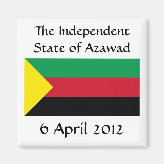 Azawad Flagga Magnet (Framsidan)