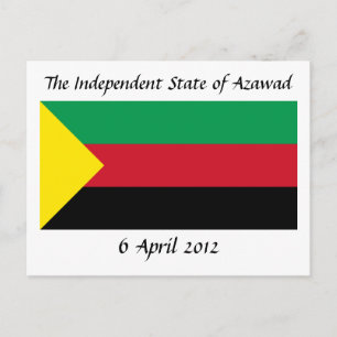 Azawad Flagga Vykort
