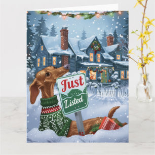 Azawakh Hund Festive Realtor jul Kort