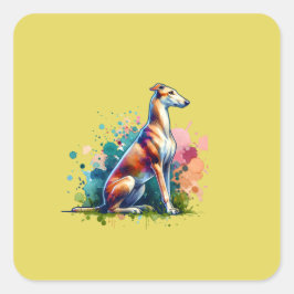 Azawakh Hund Fyrkantigt Klistermärke