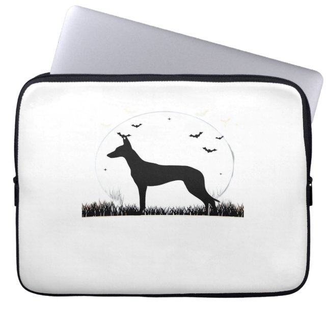 Azawakh Hund - Halloween Måne Silhouette Classic T Laptop Fodral (Framsidan)