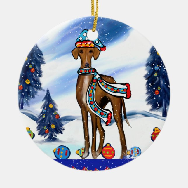 AZAWAKH JULGRANSPRYDNAD KERAMIK (Framsidan)