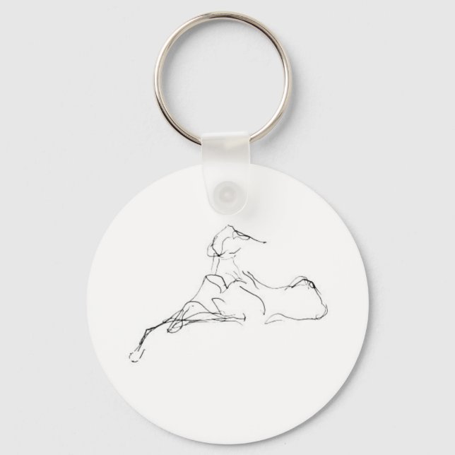 Azawakh Keychain av David Moore Nyckelring (Framsida)