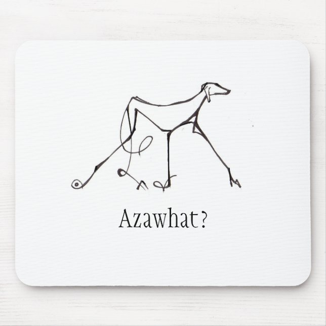 Azawakh Mousepad design av David Moore Musmatta (Framsidan)