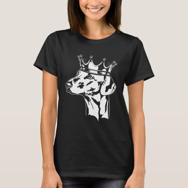 Azawakh with crown dog greyhound mom t shirt (Framsida)