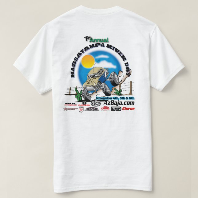 AzBaja.com Hassayampa händelseskjorta 2016 T-shirt (Design baksida)
