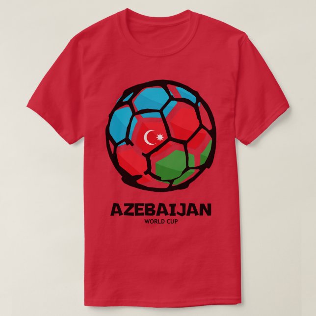 Azebaijan Land Flagga T Shirt (Design framsida)