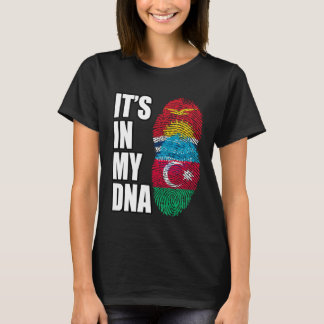 Azerbaijani And Kiribati Mix DNA Heritage Flag T Shirt