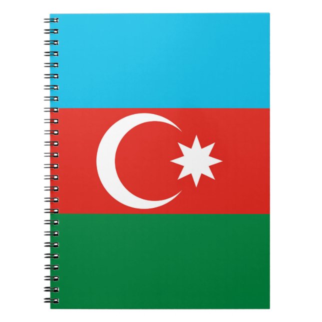 Azerbajdzjan flagga anteckningsbok (Framsidan)
