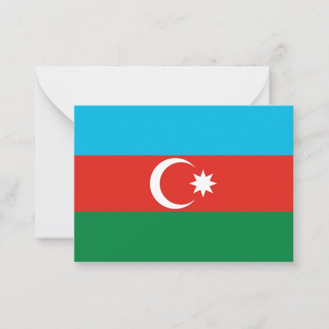 Azerbajdzjan flagga anteckningskort (Framsida)