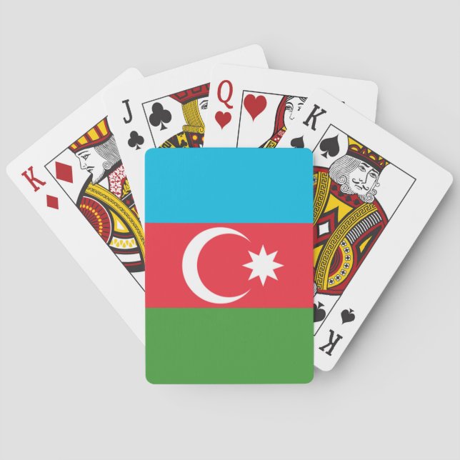 Azerbajdzjan Flagga Casinokort (Baksidan)