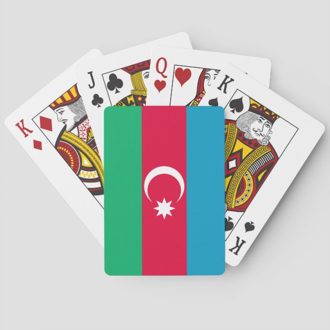 Azerbajdzjan Flagga Casinokort (Baksidan)